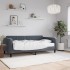 Sofá cama con colchón terciopelo gris oscuro 90x190