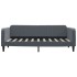 Sofá cama con colchón terciopelo gris oscuro 90x190