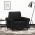 Sillón cuero sintético negro 60
