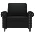 Sillón cuero sintético negro 60