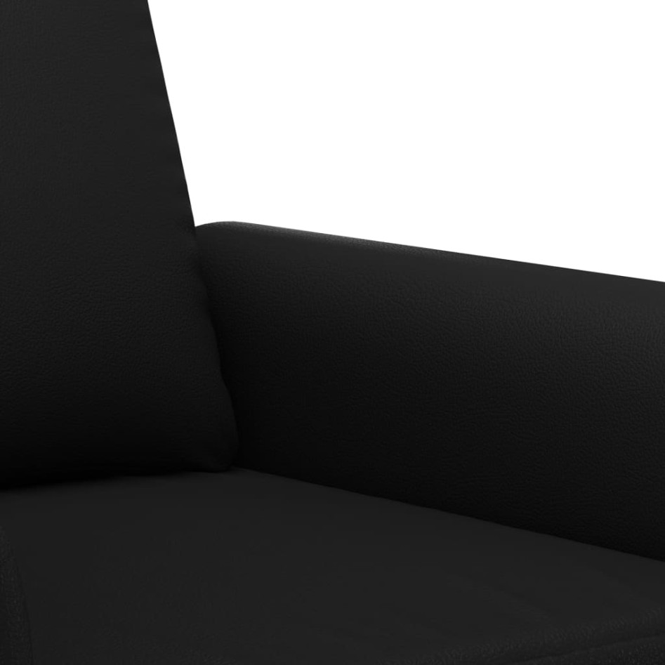 Sillón cuero sintético negro 60