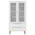 Mueble vitrina MOLDE madera maciza de pino blanco 90x35x175