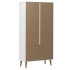 Mueble vitrina MOLDE madera maciza de pino blanco 90x35x175