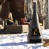 RedFire Chimenea Kingston de acero negro mate 43x120
