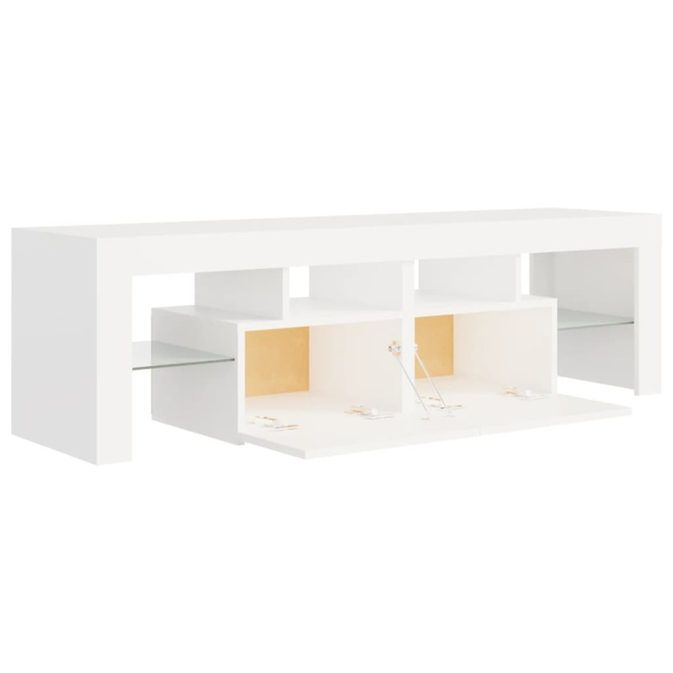 Mueble de TV con luces LED blanco 140x36,6x40