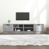 Mueble de TV 2 pzas madera contrachapada hormigón 80x35x36,5