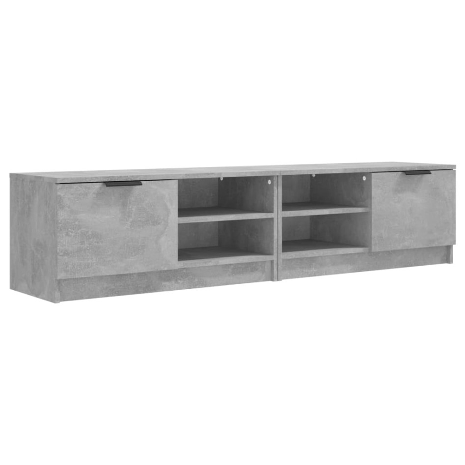 Mueble de TV 2 pzas madera contrachapada hormigón 80x35x36,5