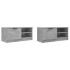 Mueble de TV 2 pzas madera contrachapada hormigón 80x35x36,5