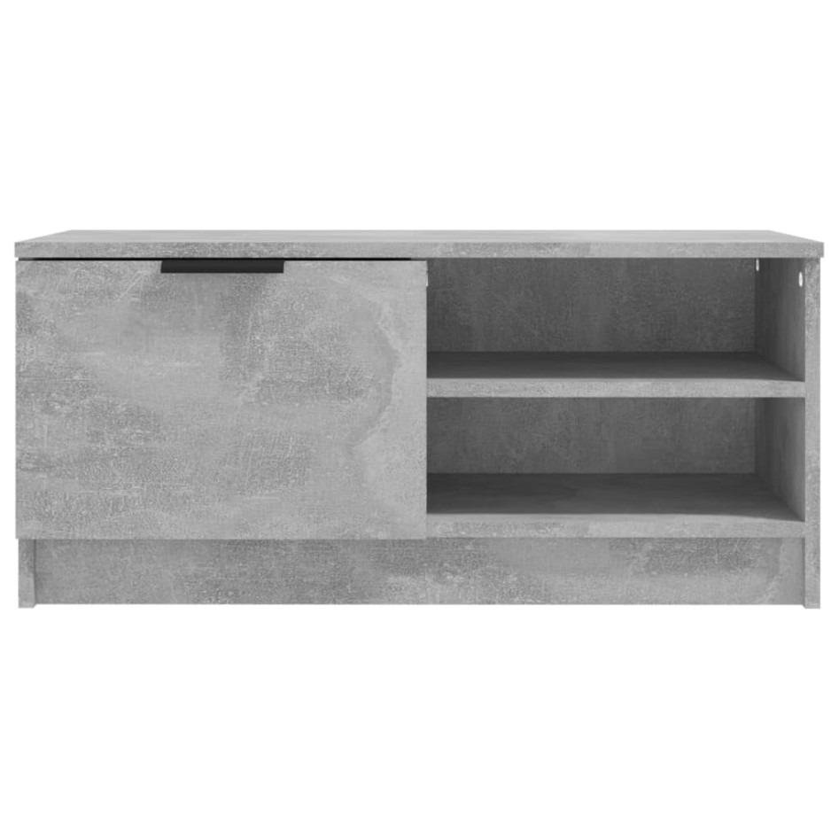 Mueble de TV 2 pzas madera contrachapada hormigón 80x35x36,5