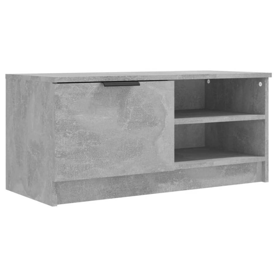 Mueble de TV 2 pzas madera contrachapada hormigón 80x35x36,5