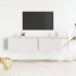Armario de pared 2 uds madera maciza de pino blanco 80x30x35