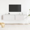 Armario de pared 2 uds madera maciza de pino blanco 80x30x35 cm