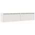 Armario de pared 2 uds madera maciza de pino blanco 80x30x35