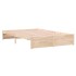 Estructura de cama doble sin colchón madera maciza 120x190