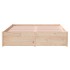 Estructura de cama doble sin colchón madera maciza 120x190