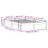 Estructura de cama doble sin colchón madera maciza 120x190