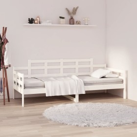 Sofá cama sin colchón madera maciza de pino blanco 90x200