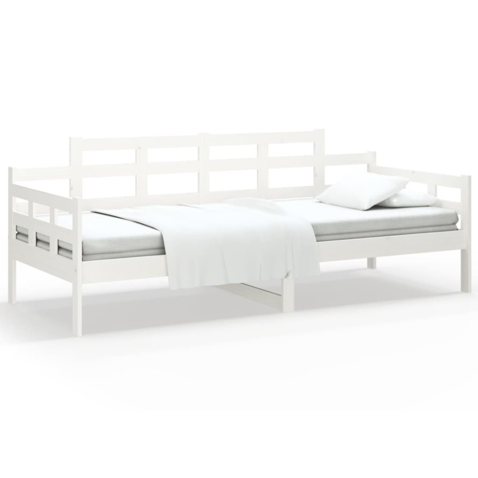 Sofá cama sin colchón madera maciza de pino blanco 90x200