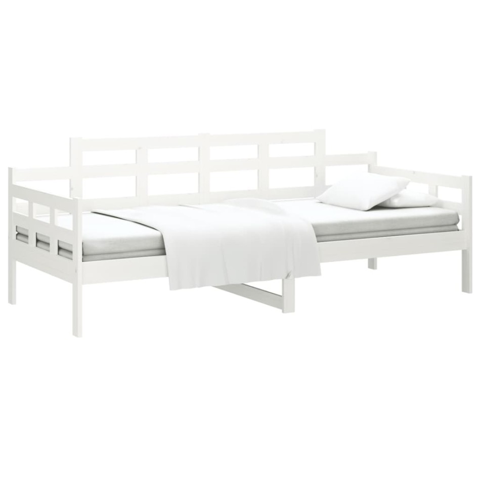 Sofá cama sin colchón madera maciza de pino blanco 90x200