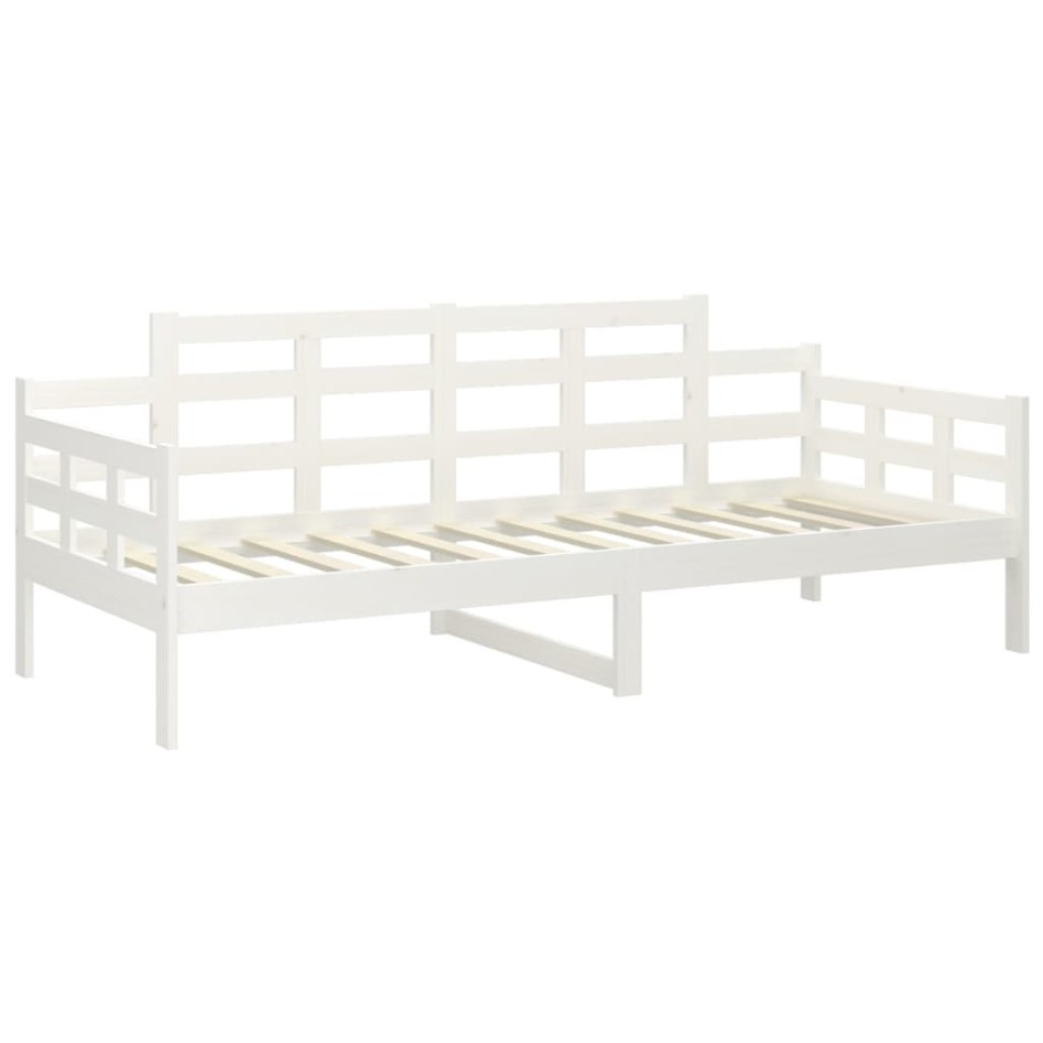 Sofá cama sin colchón madera maciza de pino blanco 90x200