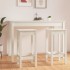 Taburetes altos 2 uds madera maciza de pino blanco 40x40x78