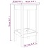 Taburetes altos 2 uds madera maciza de pino blanco 40x40x78