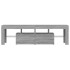 Mueble de TV con luces LED gris Sonoma 140x36,5x40