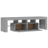 Mueble de TV con luces LED gris Sonoma 140x36,5x40