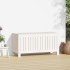 Caja de almacenaje jardín madera de pino blanco 108x42,5x54