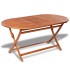 Set de comedor de jardín 7 piezas madera maciza de