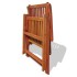 Set de comedor de jardín 7 piezas madera maciza de