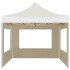 Carpa plegable profesional con paredes aluminio crema 3x3