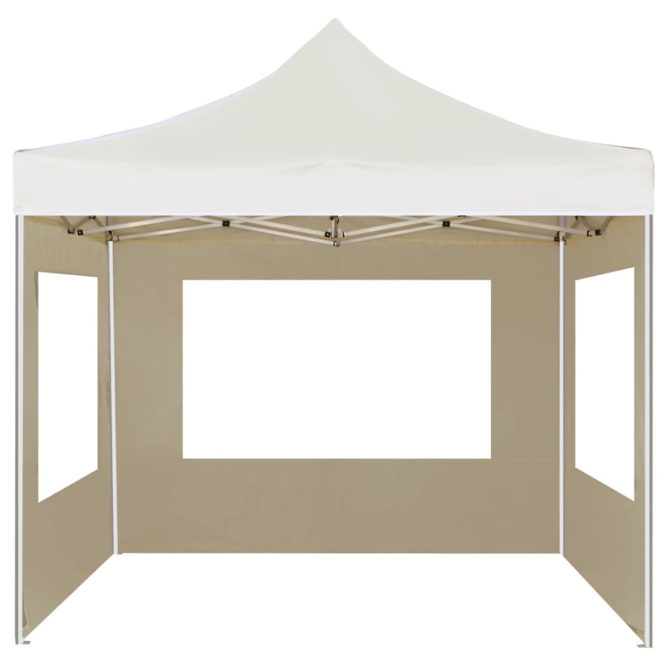 Carpa plegable profesional con paredes aluminio crema 3x3