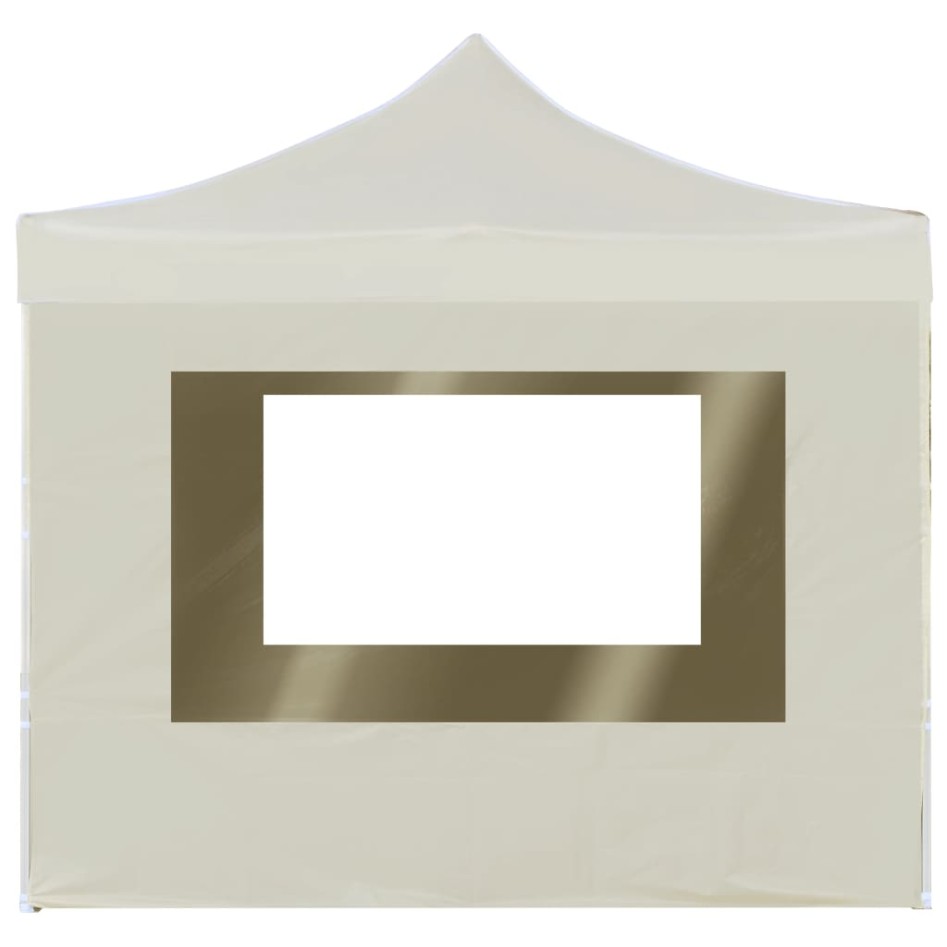 Carpa plegable profesional con paredes aluminio crema 3x3