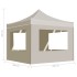 Carpa plegable profesional con paredes aluminio crema 3x3