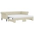 Sofá cama nido con colchón cuero sintético crema 90x200