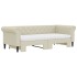 Sofá cama nido con colchón cuero sintético crema 90x200