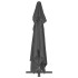 Sombrilla voladiza de jardín con palo de aluminio negro 4x3