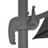 Sombrilla voladiza de jardín con palo de aluminio negro 4x3
