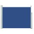 Toldo lateral retráctil de jardín azul 120x500