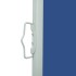 Toldo lateral retráctil de jardín azul 120x500
