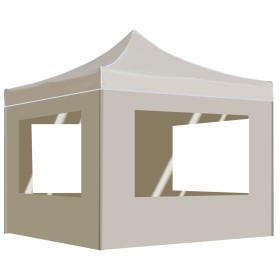 Carpa plegable profesional paredes aluminio color crema 2x2
