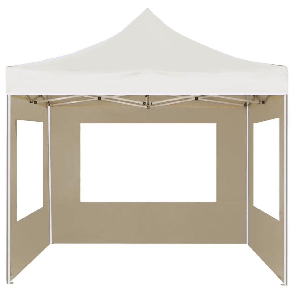 Carpa plegable profesional paredes aluminio color crema 2x2