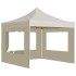 Carpa plegable profesional paredes aluminio color crema 2x2