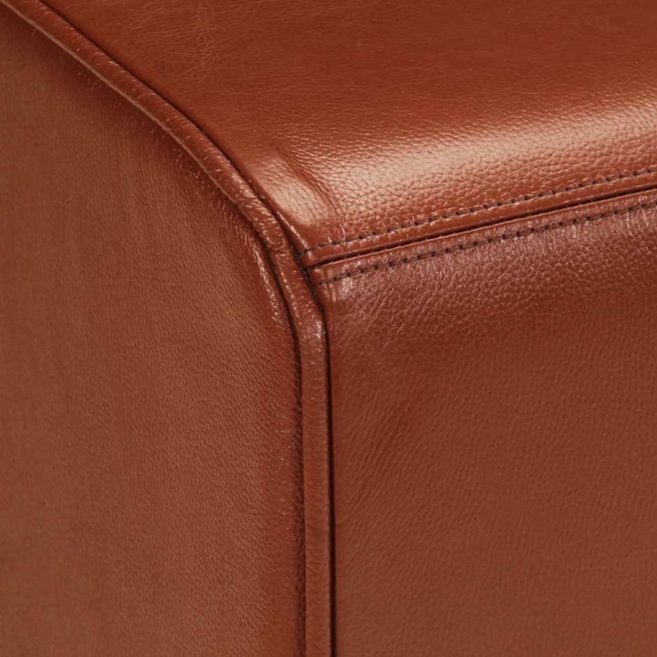 Banco potro Bok madera de mango y cuero marrón 110