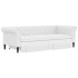 Sofá cama nido con cajones cuero sintético blanco 90x200