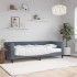 Sofá cama con colchón terciopelo gris oscuro 80x200