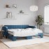 Sofá cama nido con colchón terciopelo azul 80x200