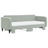 Sofá cama nido con colchón terciopelo gris claro 90x200
