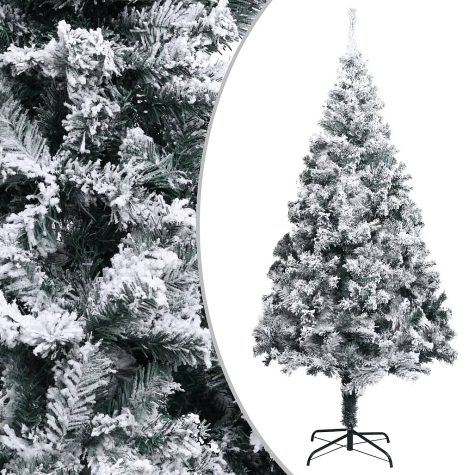 Árbol de Navidad artificial con nieve PVC verde 300